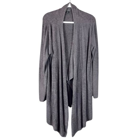 Barefoot Dreams | Bamboo Chic Lite Open Front Cardigan Sweater Robe Plus 1X Gray - Picture 1 of 6